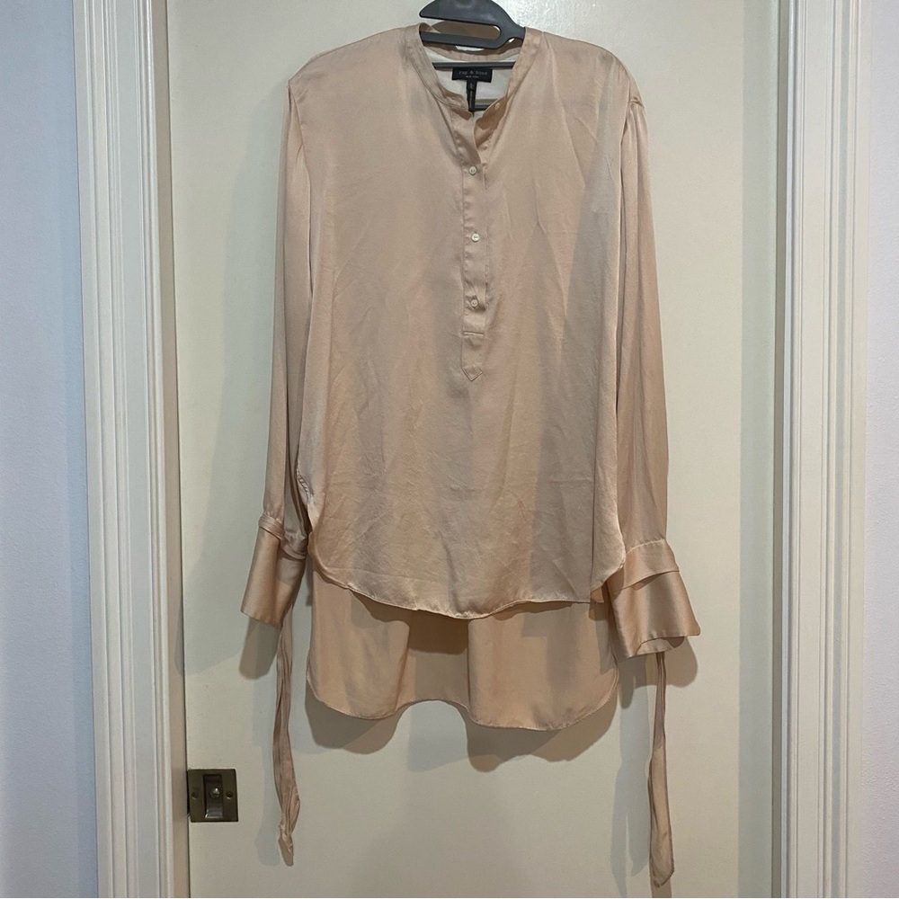 Rag & Bone blush silk blouse
